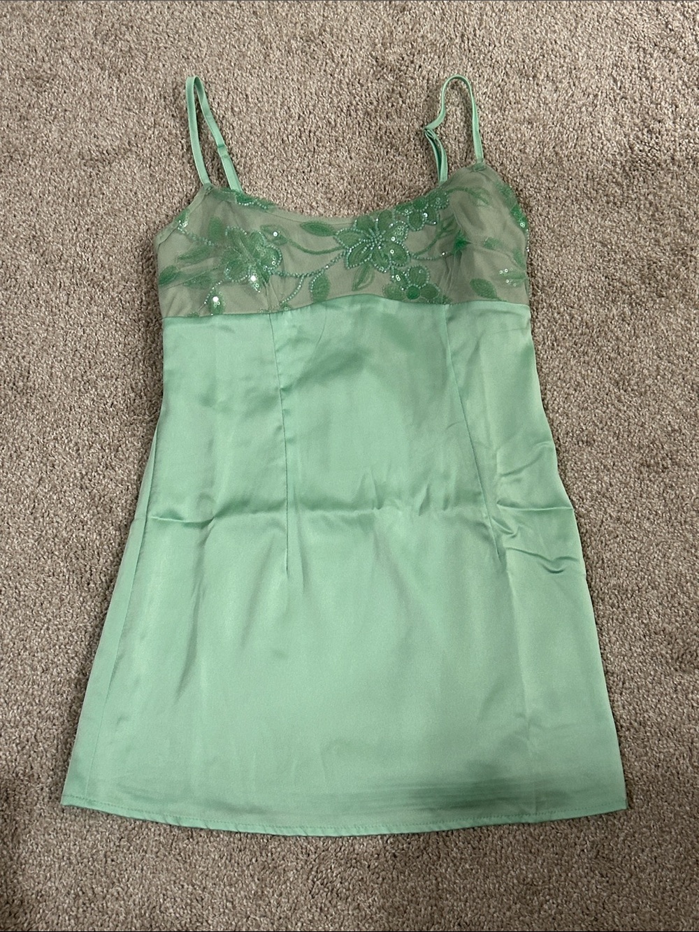 Peppermayo Mint Green Embellished Mini Slip Dress - Picture 7 of 8